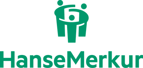 HanseMerkur logo, private health insurance provider in Germany